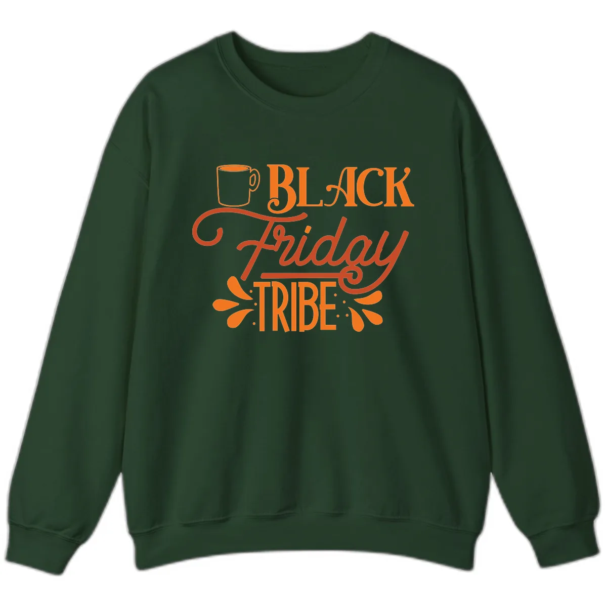 Black Friday Tribe Coffee Mug Design Sweatshirt in Forest Green