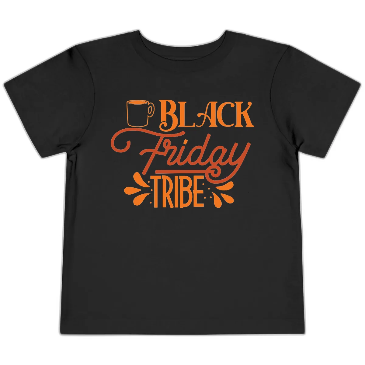 Black Friday Tribe Coffee Mug Design Toddler T-Shirt in Black