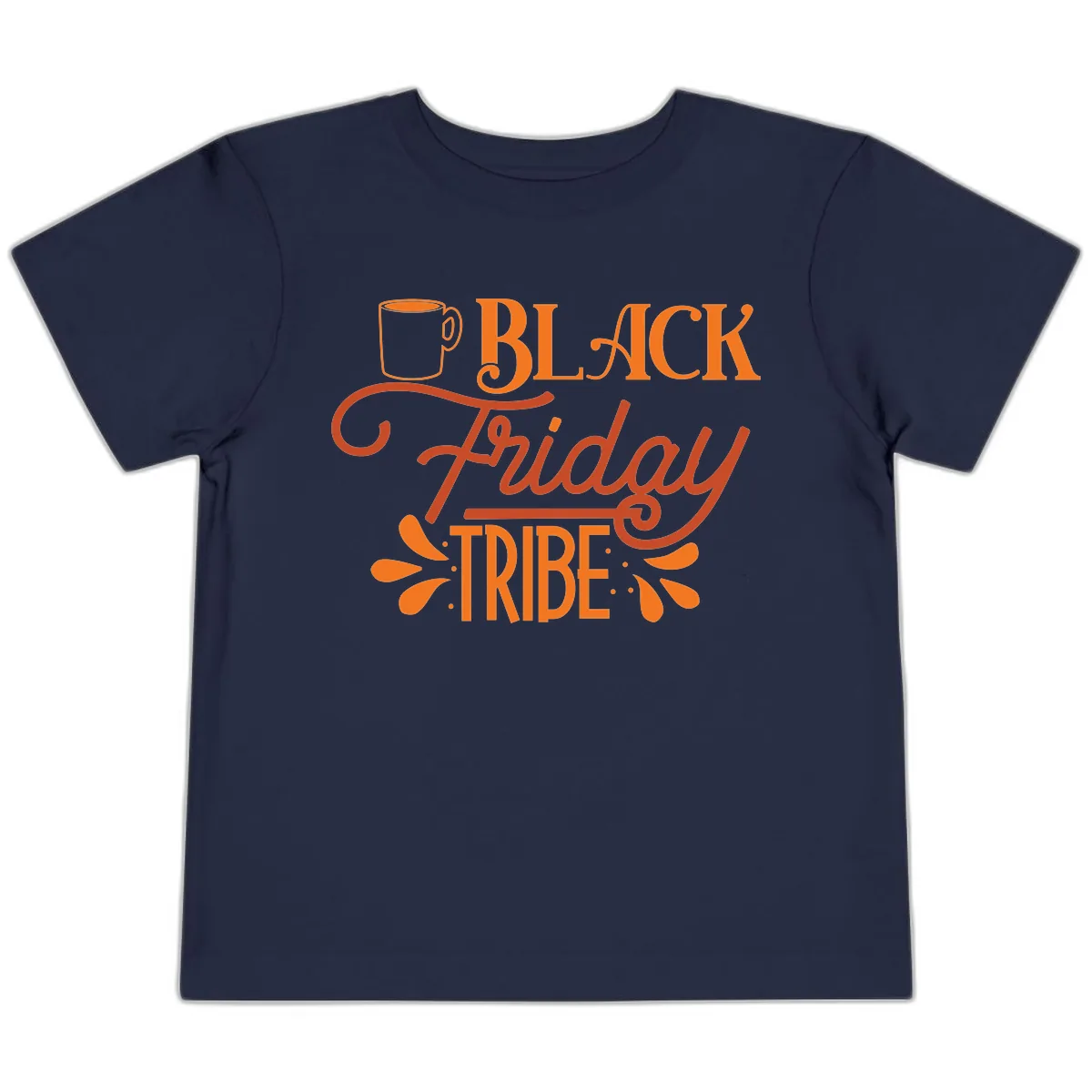 Black Friday Tribe Coffee Mug Design Toddler T-Shirt in Navy