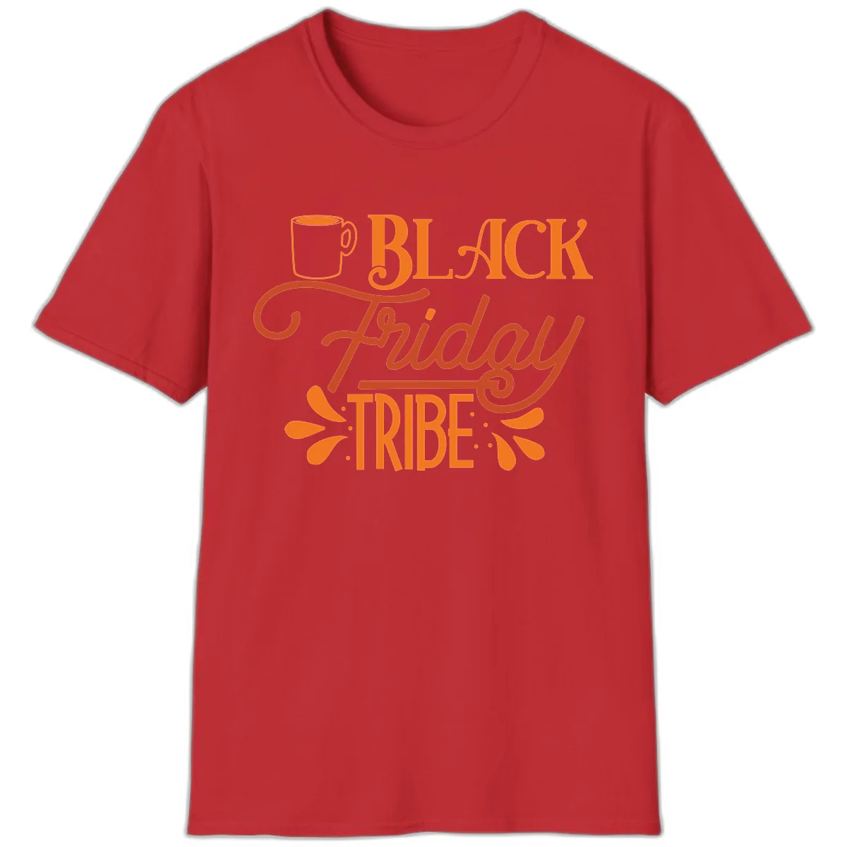 Black Friday Tribe Coffee Mug Design T-Shirt in Red