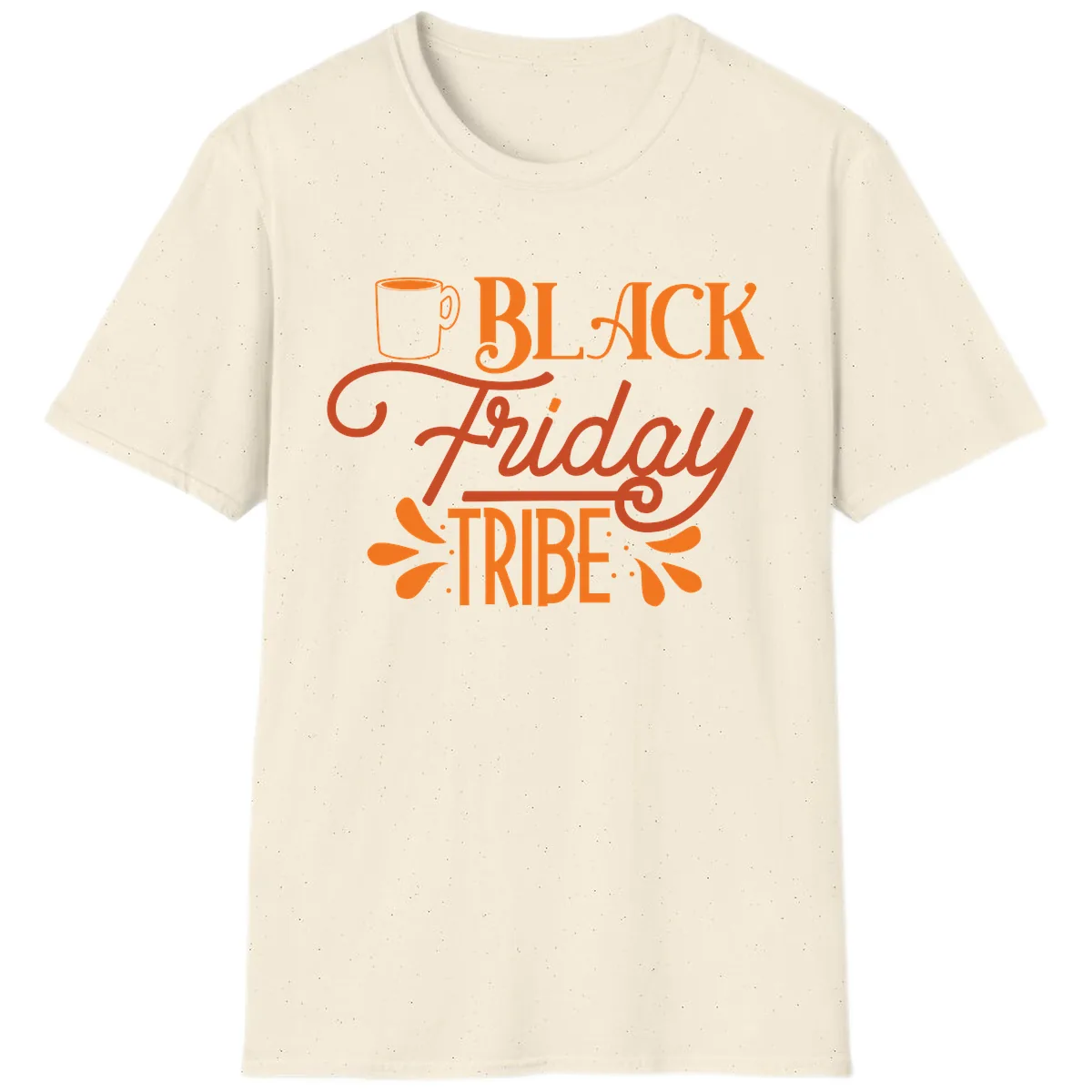 Black Friday Tribe Coffee Mug Design T-Shirt in Natural