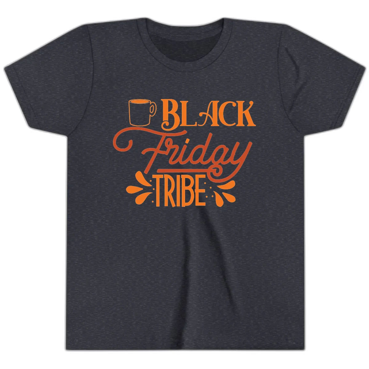 Black Friday Tribe Coffee Mug Design Youth T-Shirt in Heather Navy