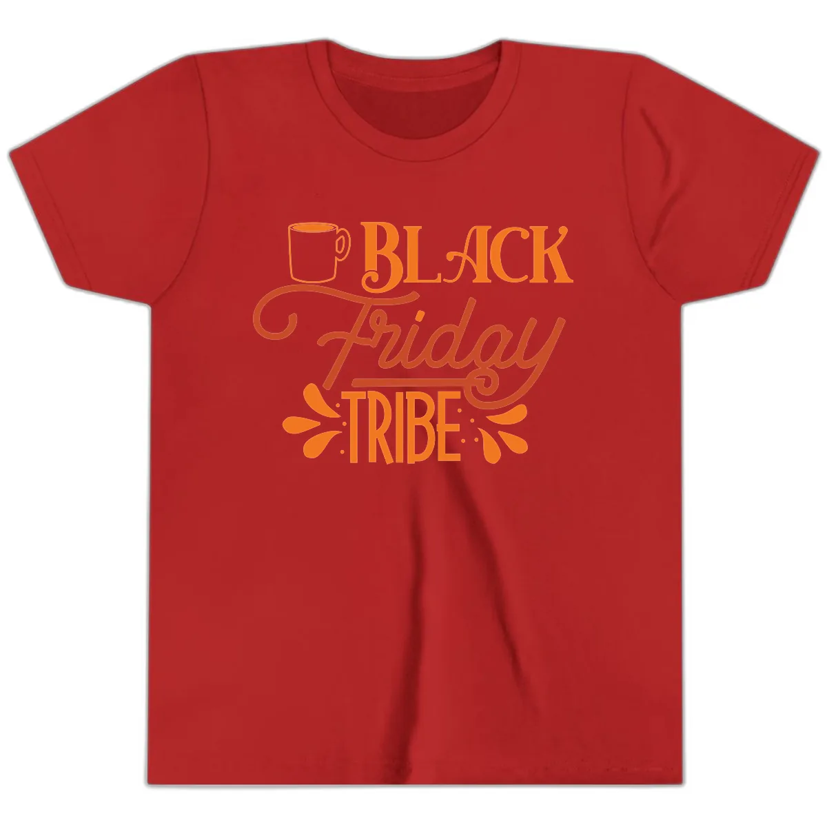 Black Friday Tribe Coffee Mug Design Youth T-Shirt in Red