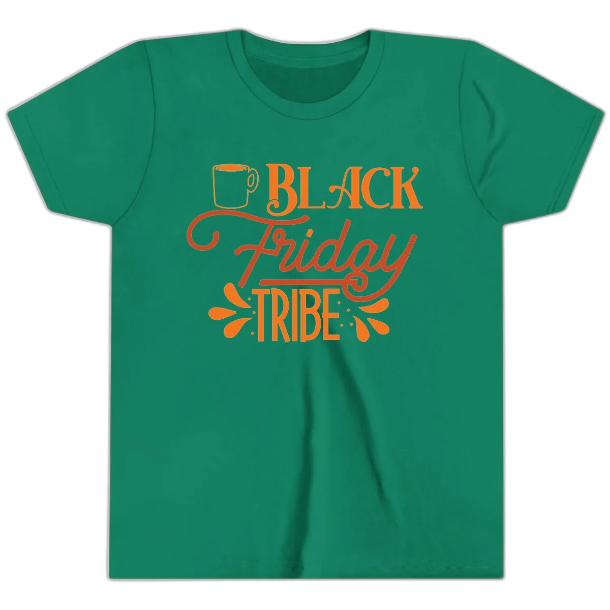 Black Friday Tribe Coffee Mug Design Youth T-Shirt in Kelly