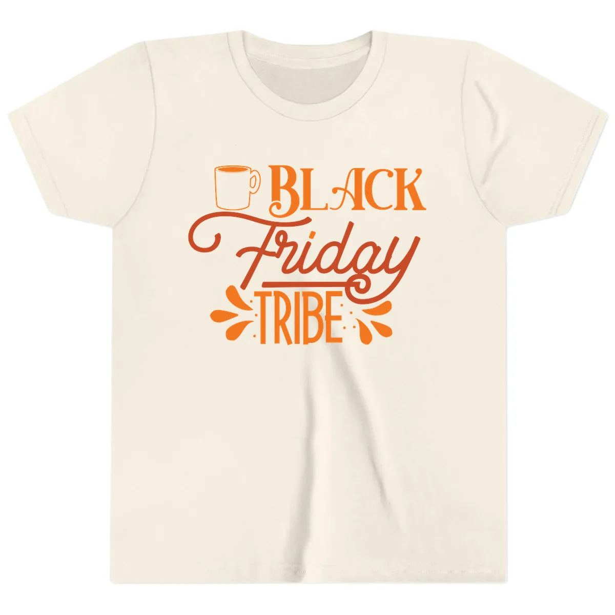 Black Friday Tribe Coffee Mug Design Youth T-Shirt in Natural