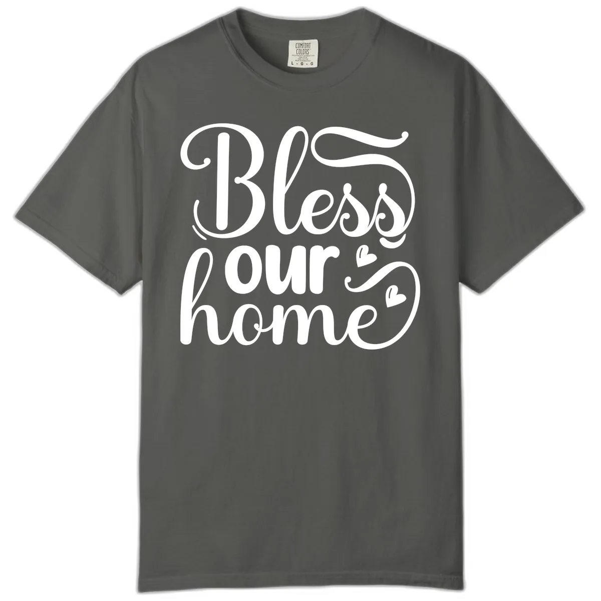 Bless Our Home Script Typography Comfort Color in Pepper