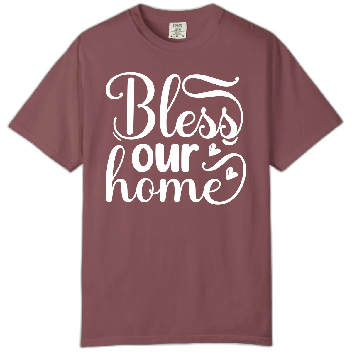 Bless Our Home Script Typography Comfort Color in Brick