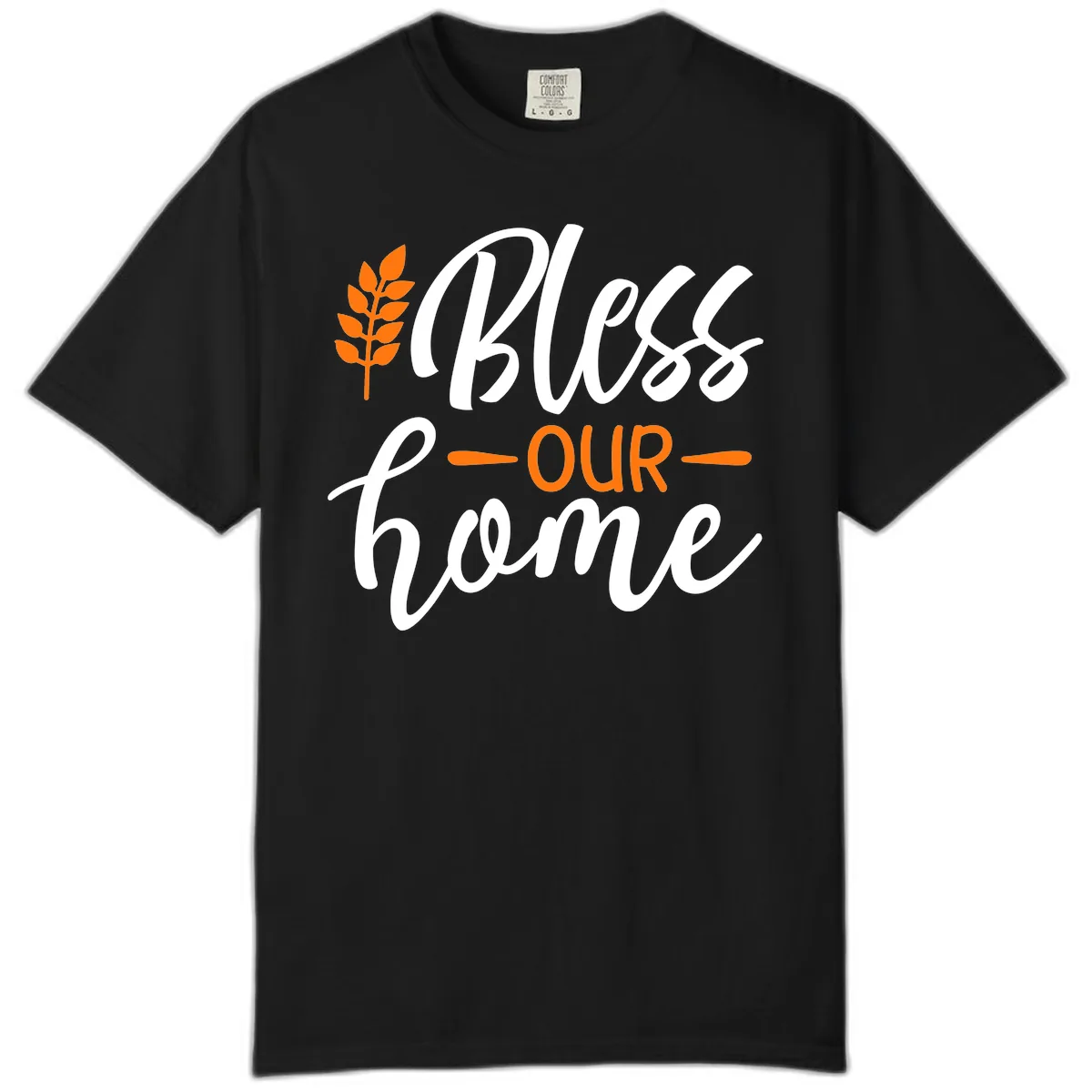 Bless Our Home Autumn Wheat Design Comfort Color in Black