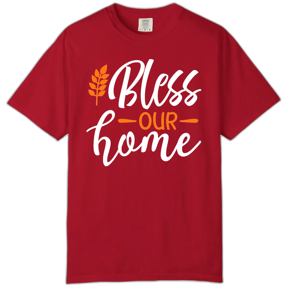 Bless Our Home Autumn Wheat Design Comfort Color in Red