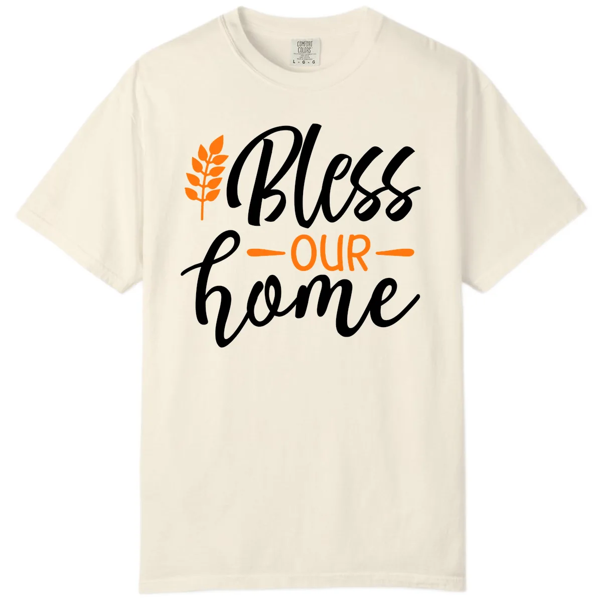 Bless Our Home Autumn Wheat Design Comfort Color in Ivory
