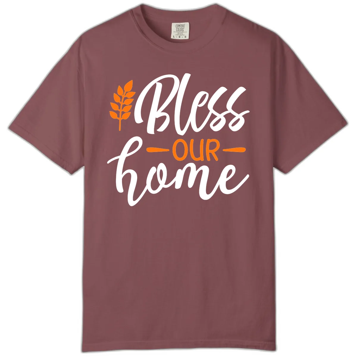 Bless Our Home Autumn Wheat Design Comfort Color in Brick