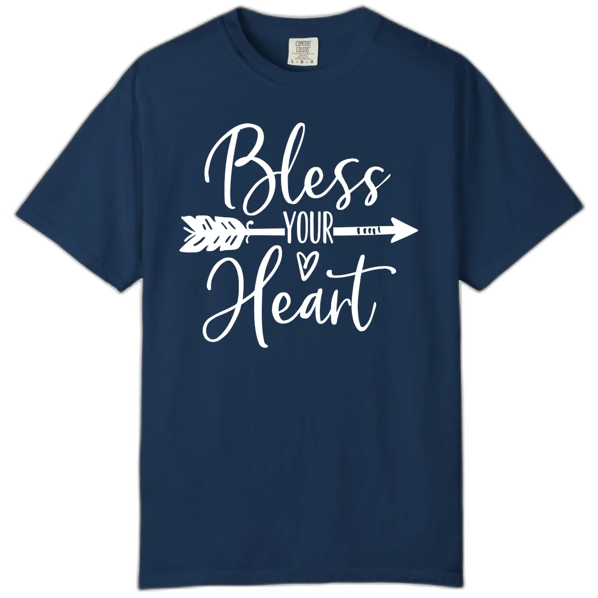 Bless Your Heart Arrow Design Comfort Color in Navy