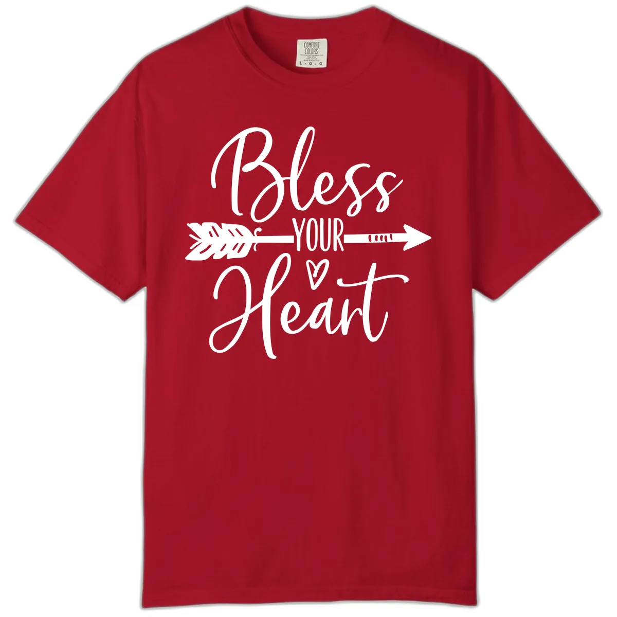 Bless Your Heart Arrow Design Comfort Color in Red