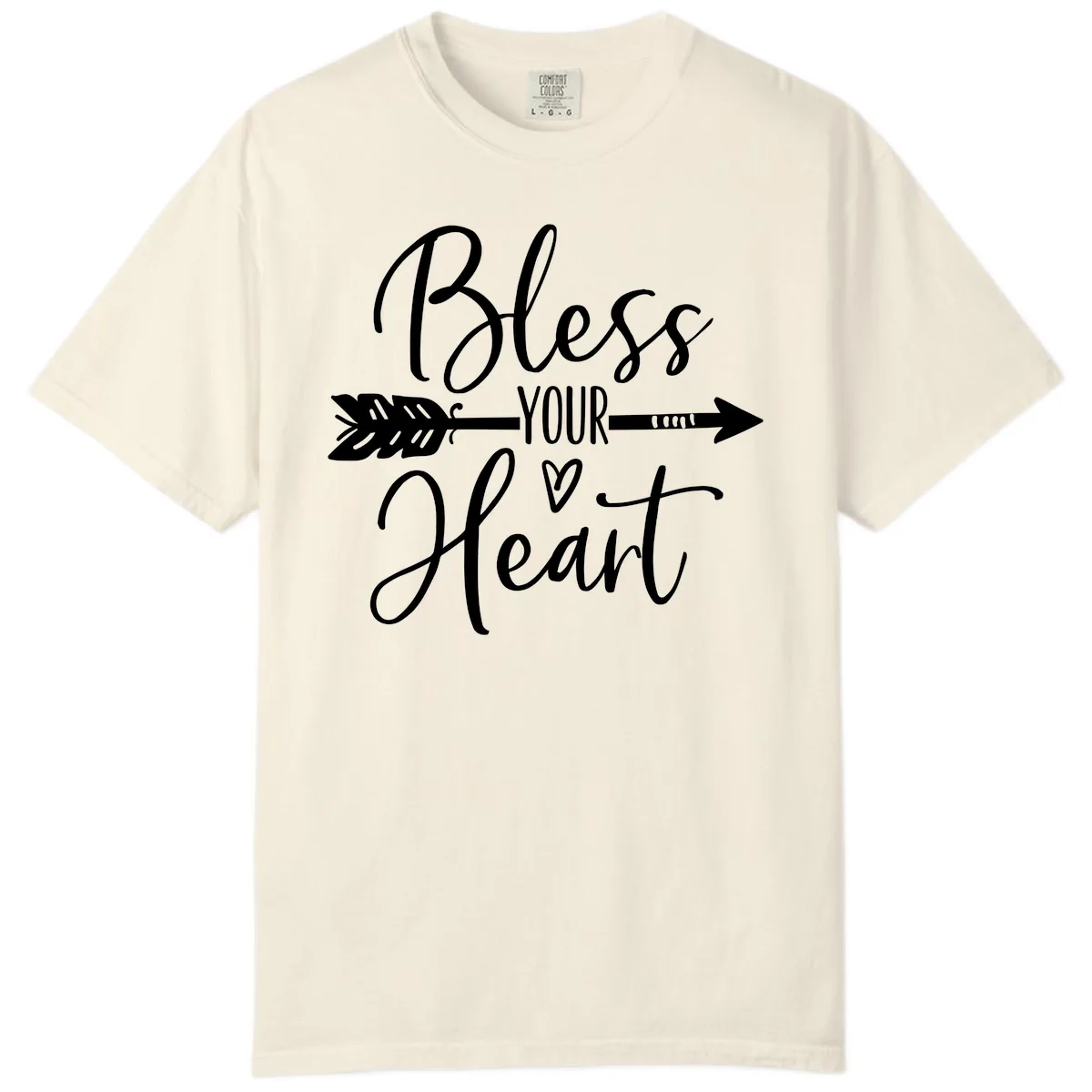 Bless Your Heart Arrow Design Comfort Color in Ivory