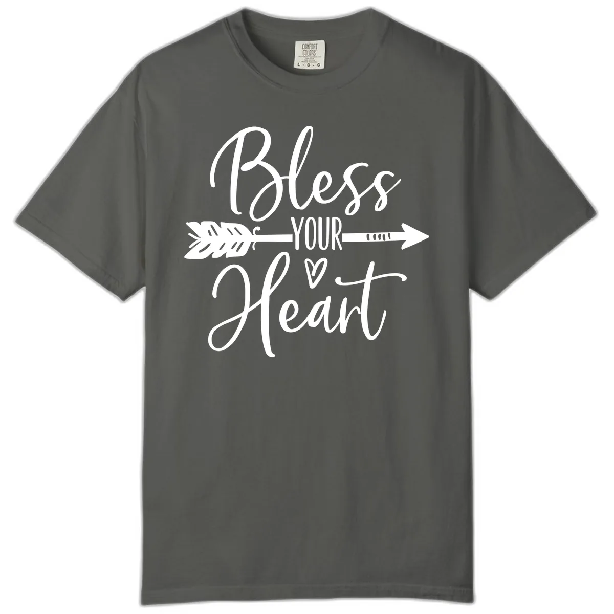Bless Your Heart Arrow Design Comfort Color in Pepper
