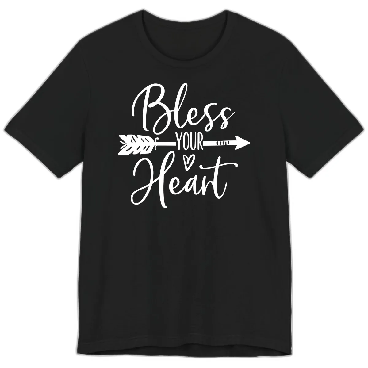 Bless Your Heart Arrow Design Premium T-Shirt in Black