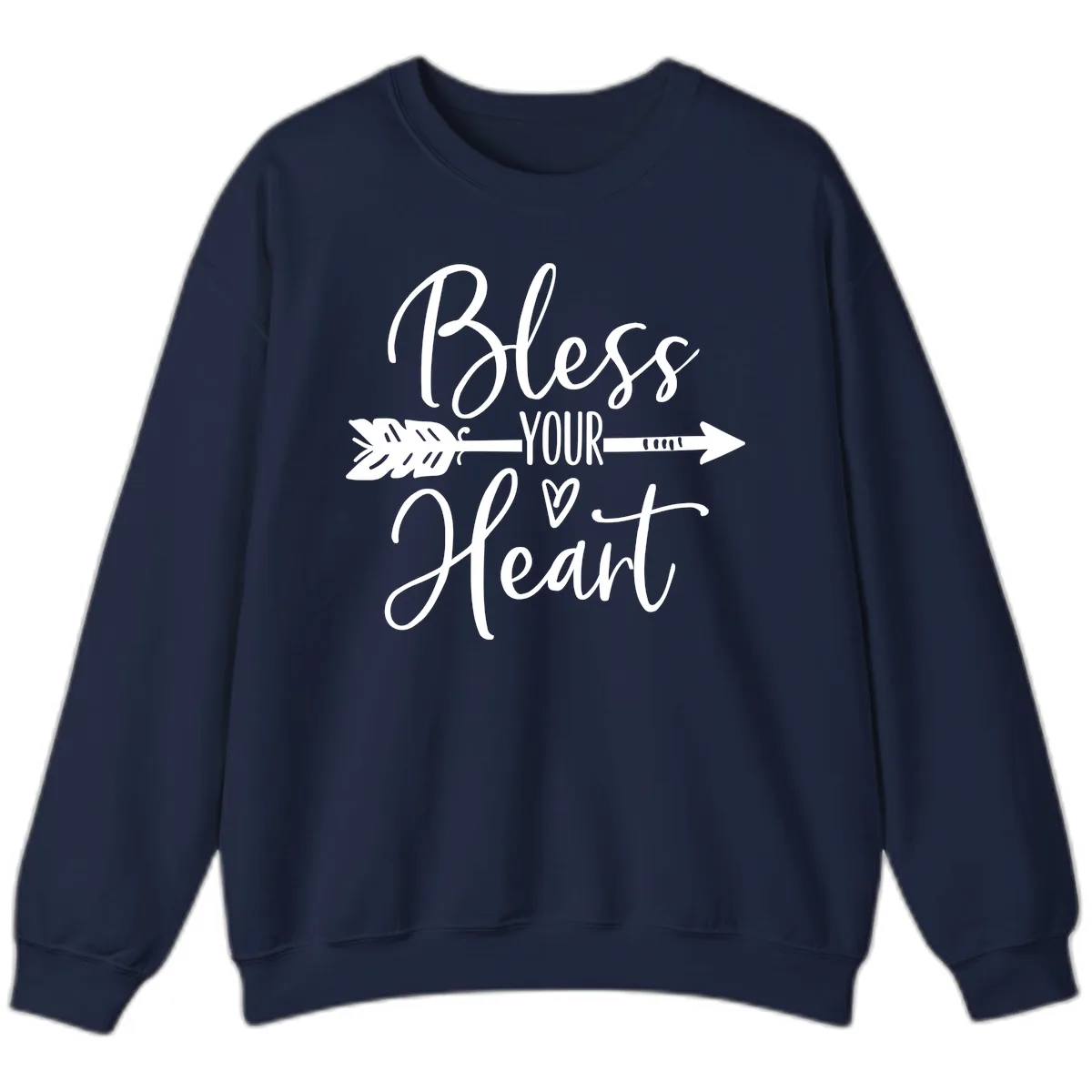 Bless Your Heart Arrow Design Sweatshirt in Navy