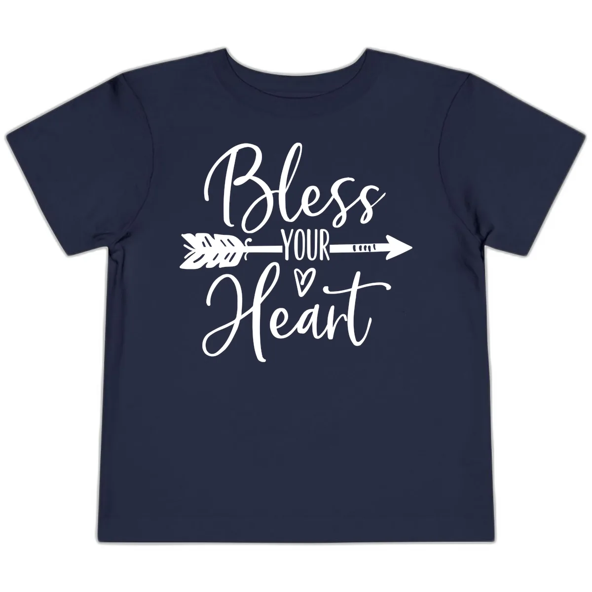 Bless Your Heart Arrow Design Toddler T-Shirt in Navy