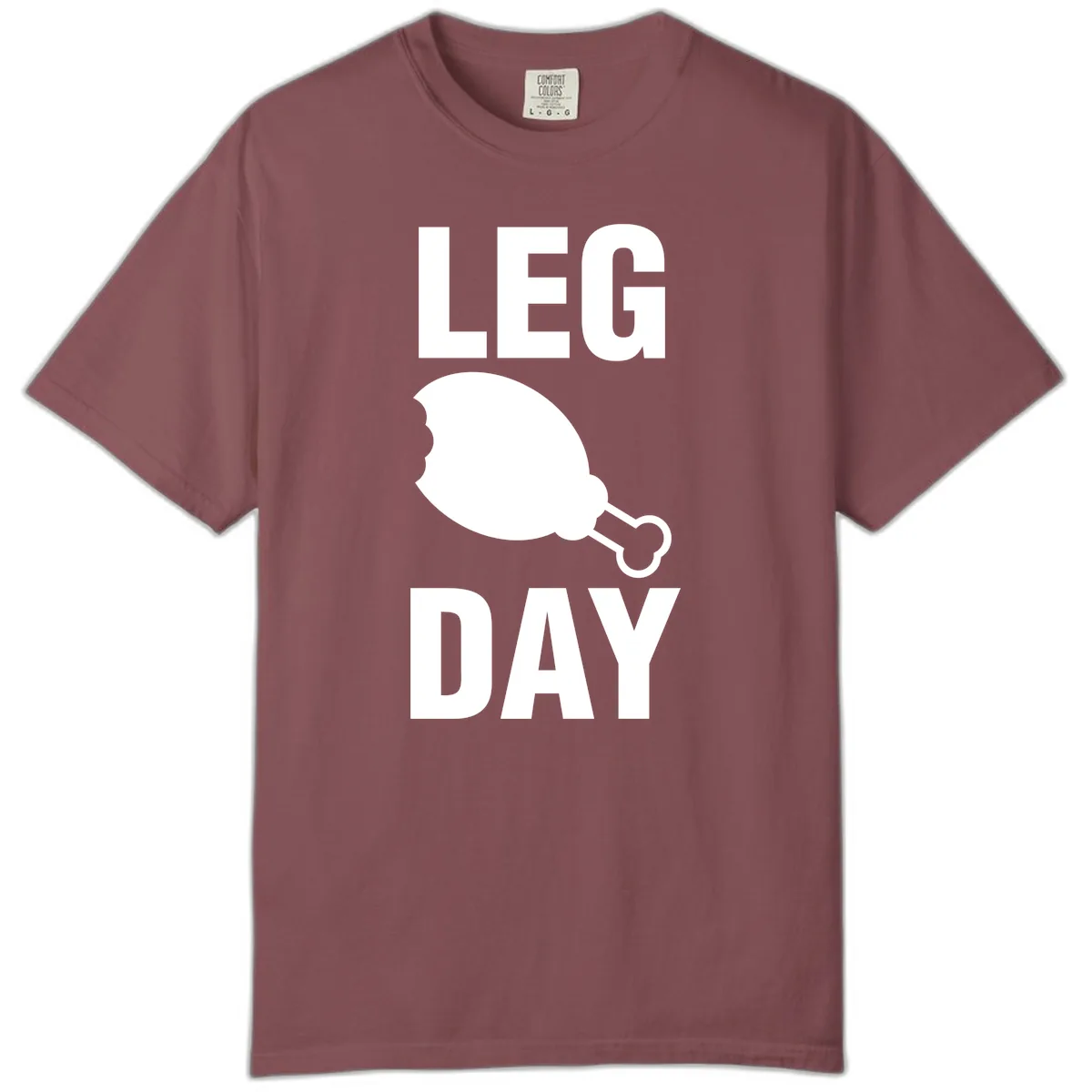 Leg Day Chicken Leg Graphic Comfort Color in Brick