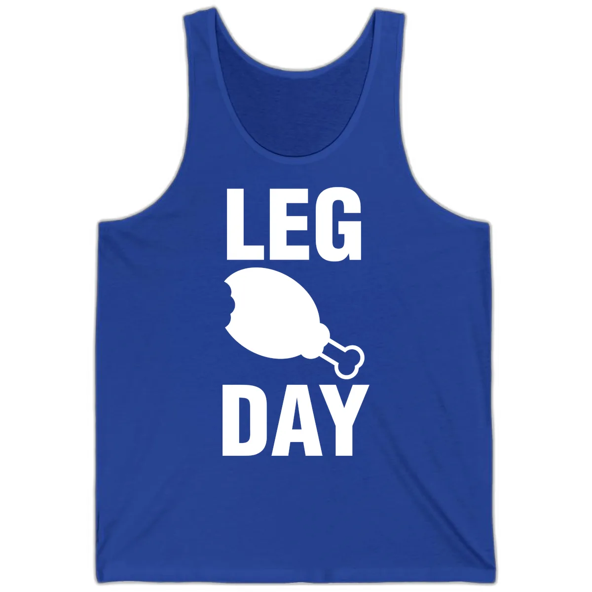 Leg Day Chicken Leg Graphic Tank in True Royal