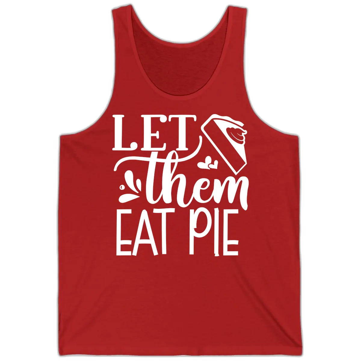 Let Them Eat Pie Thanksgiving Typography Tank in Red