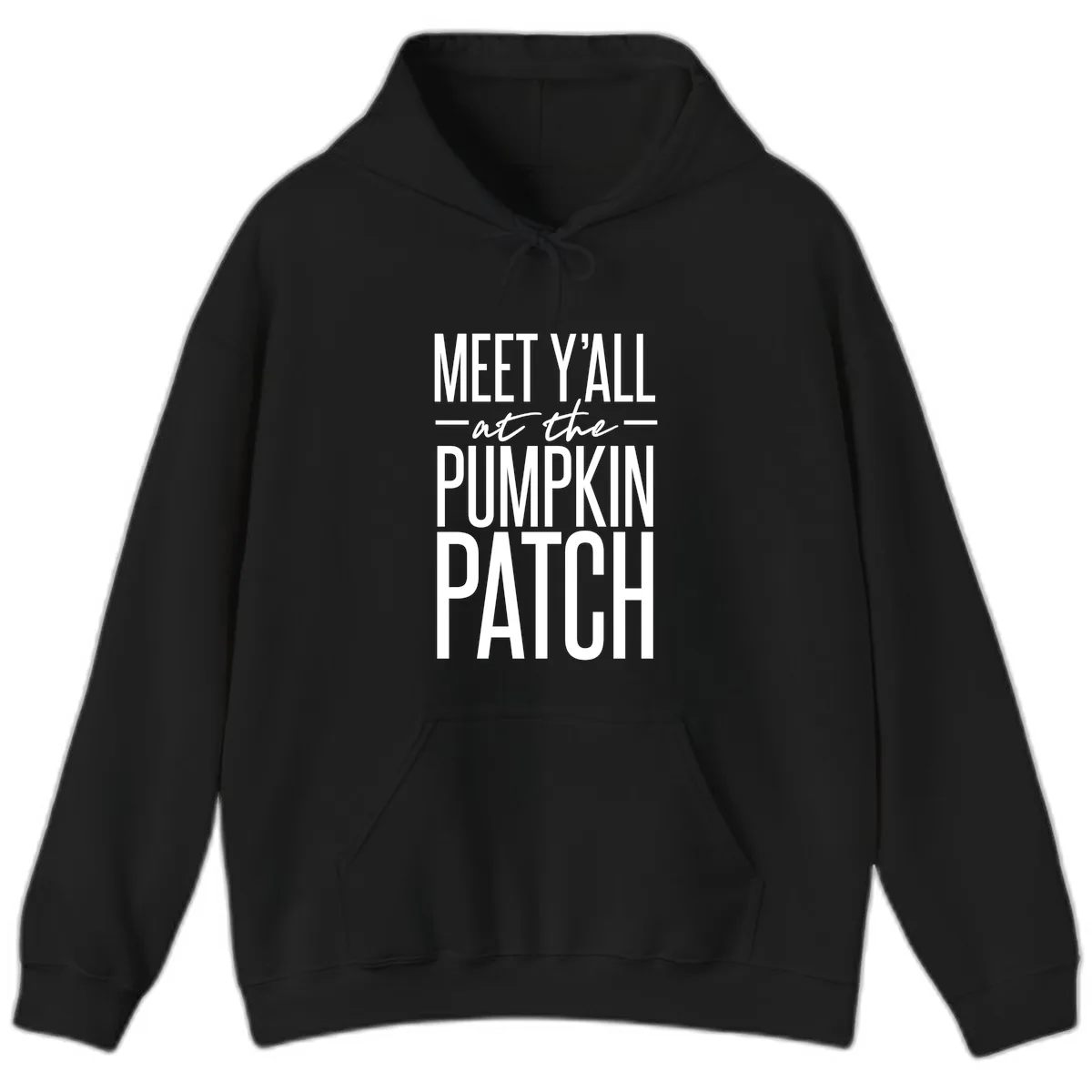 Meet Y'all At The Pumpkin Patch Hoodie in Black