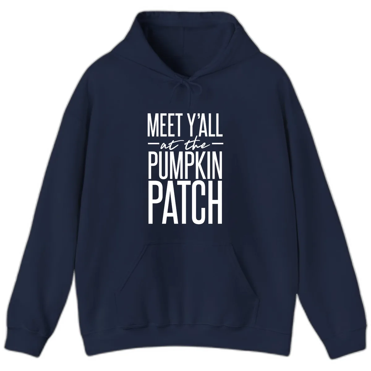 Meet Y'all At The Pumpkin Patch Hoodie in Navy