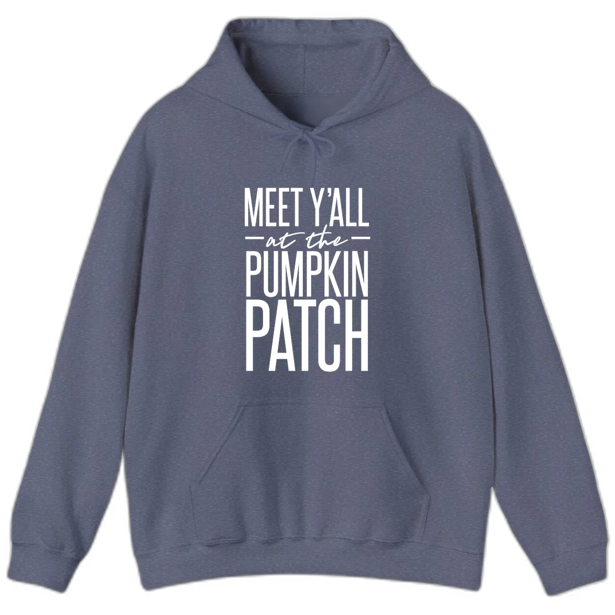 Meet Y'all At The Pumpkin Patch Hoodie in Heather Navy