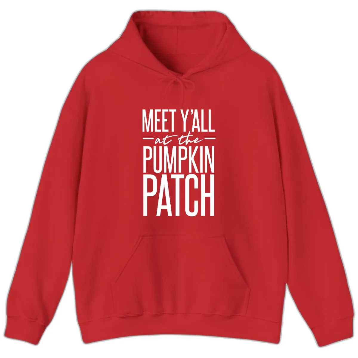 Meet Y'all At The Pumpkin Patch Hoodie in Red