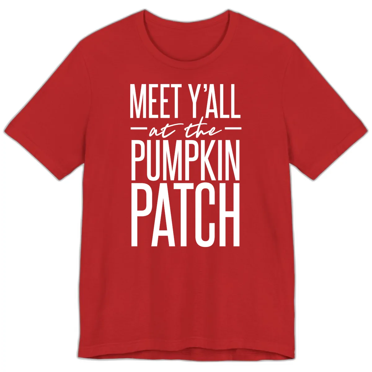 Meet Y'all At The Pumpkin Patch Premium T-Shirt in Red