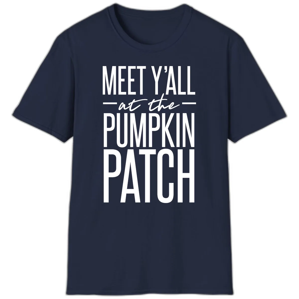 Meet Y'all At The Pumpkin Patch T-Shirt in Navy