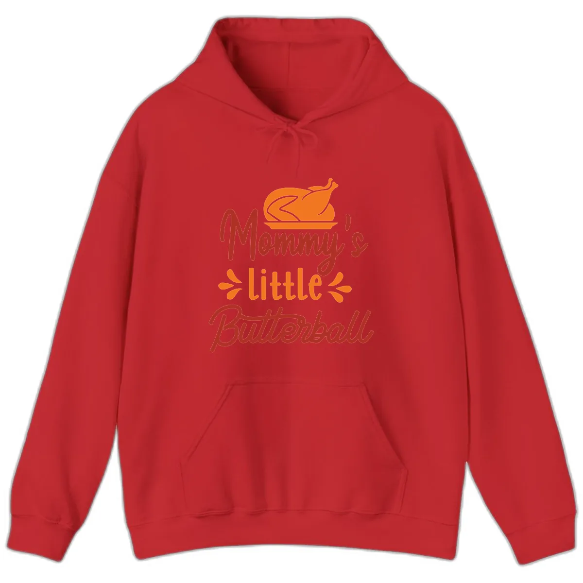 Mommy's Little Butterball Thanksgiving Turkey Hoodie in Red