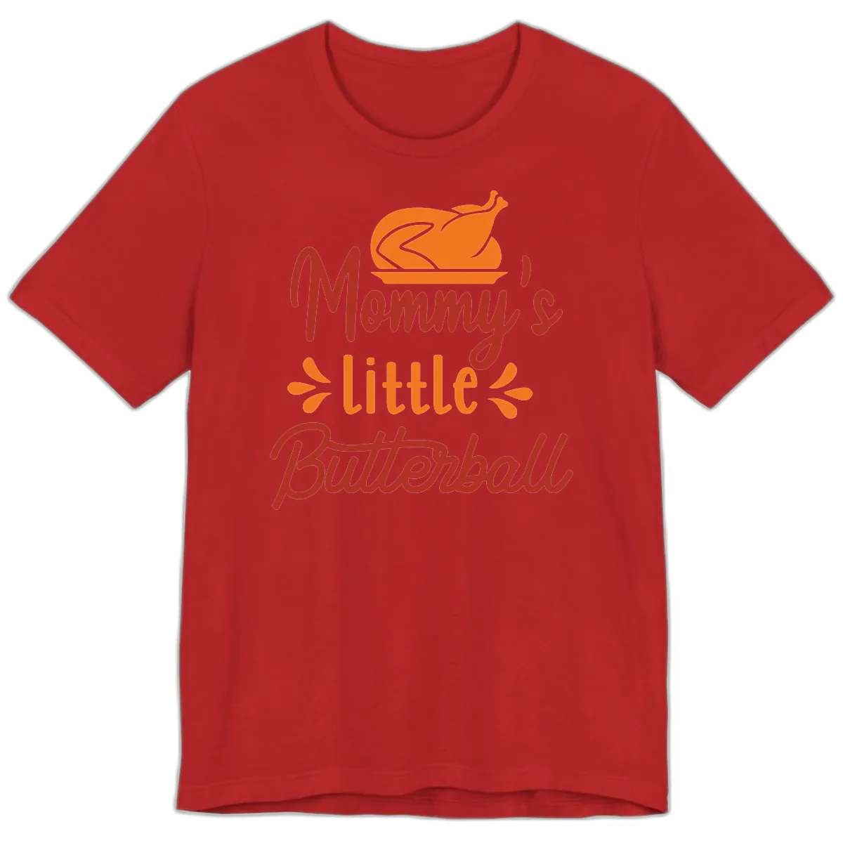 Mommy's Little Butterball Thanksgiving Turkey Premium T-Shirt in Red
