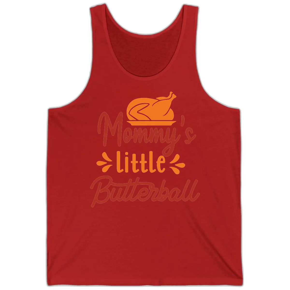 Mommy's Little Butterball Thanksgiving Turkey Tank in Red