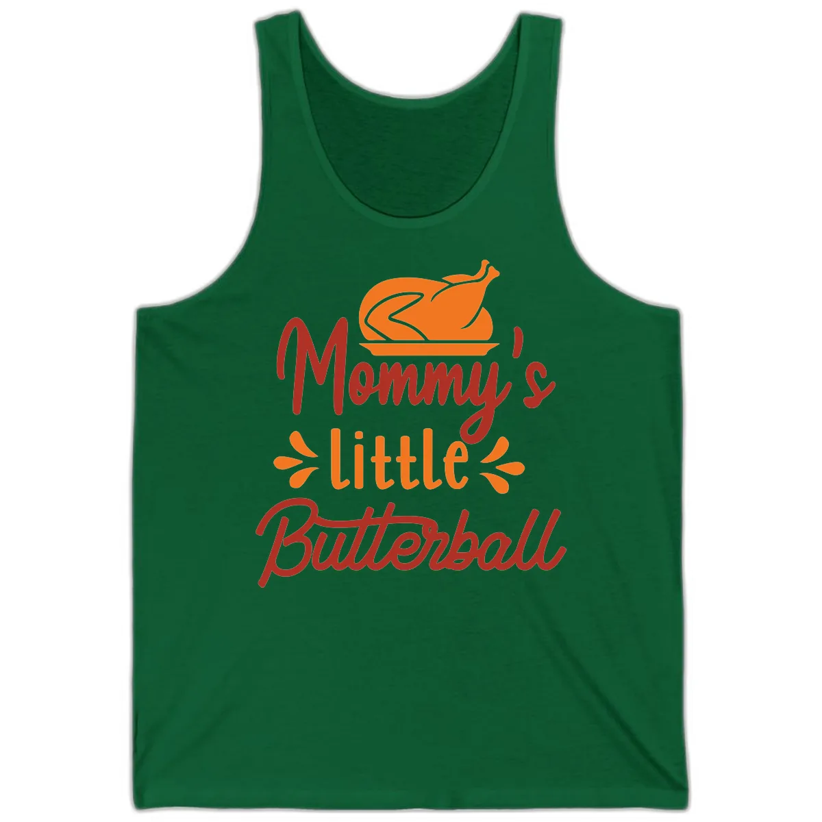 Mommy's Little Butterball Thanksgiving Turkey Tank in Kelly