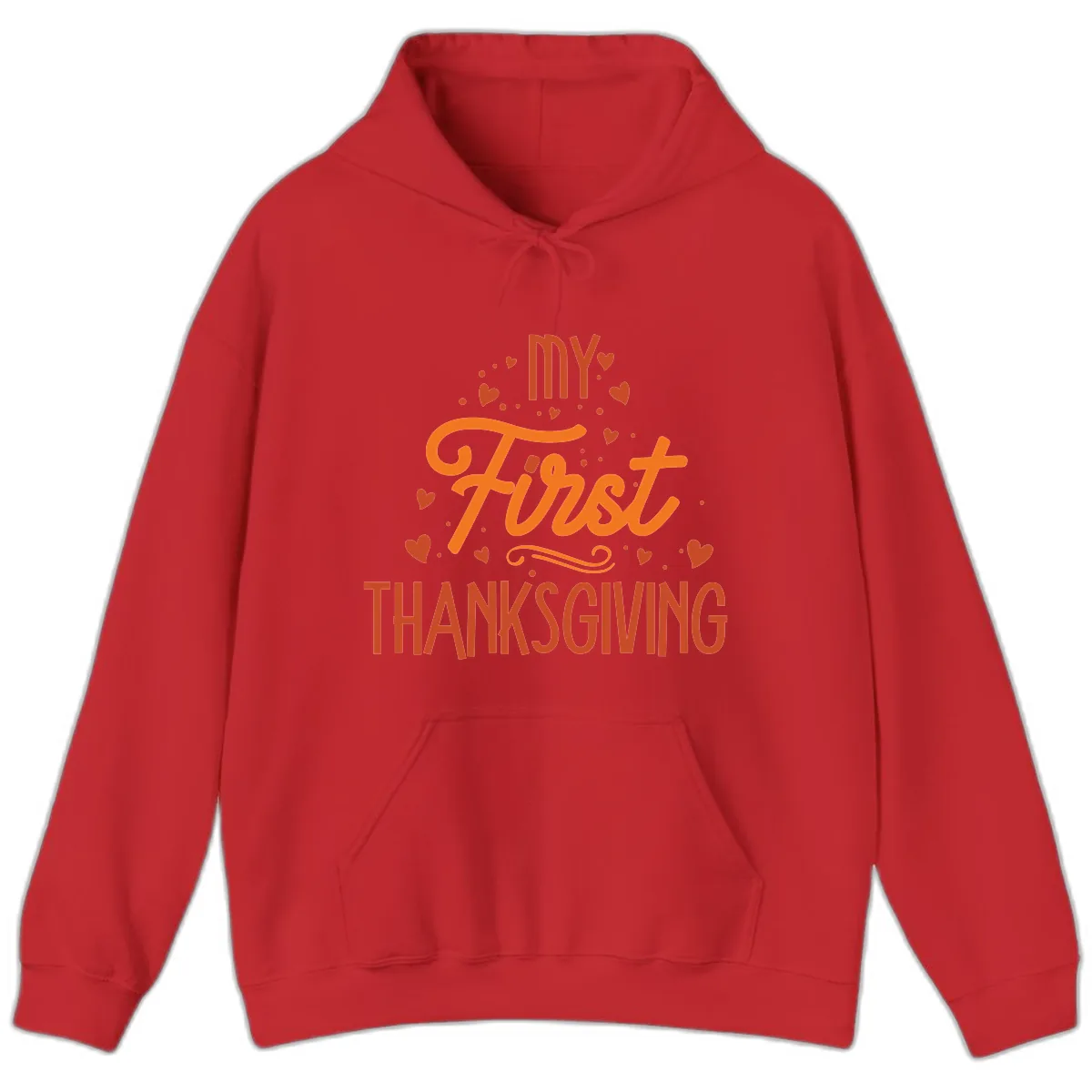 My First Thanksgiving Baby Announcement Hoodie in Red