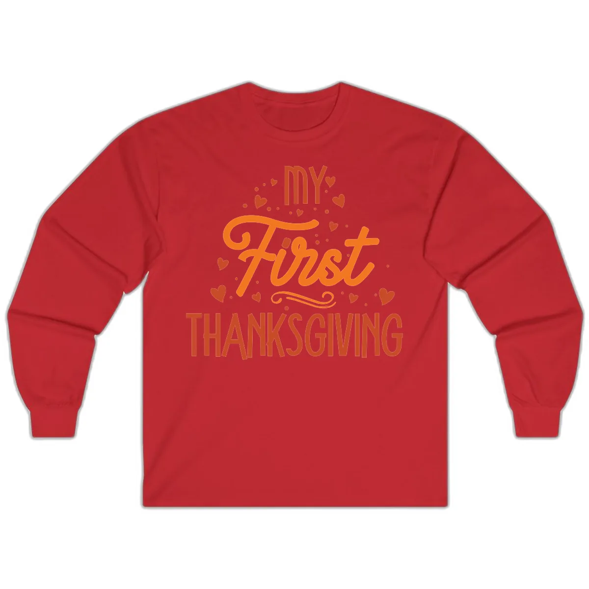 My First Thanksgiving Baby Announcement Long Sleeve in Red