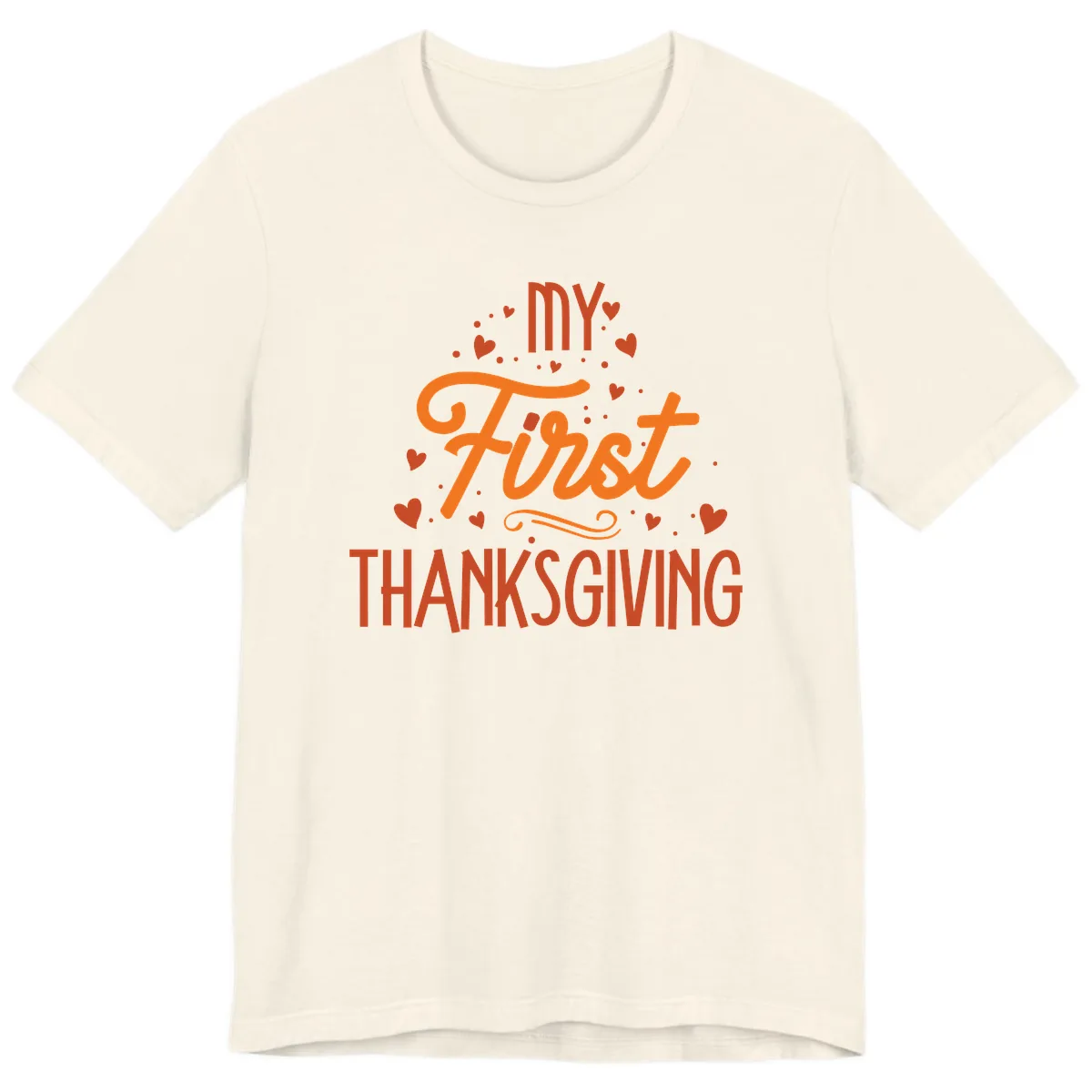 My First Thanksgiving Baby Announcement Premium T-Shirt in Natural
