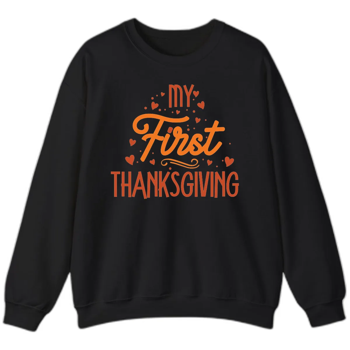 My First Thanksgiving Baby Announcement Sweatshirt in Black