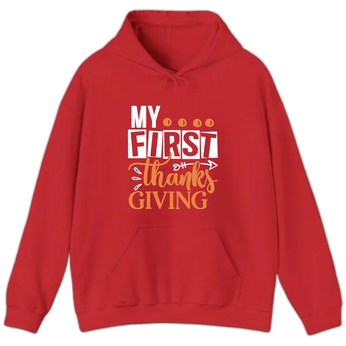 My First Thanksgiving Baby Design Hoodie in Red