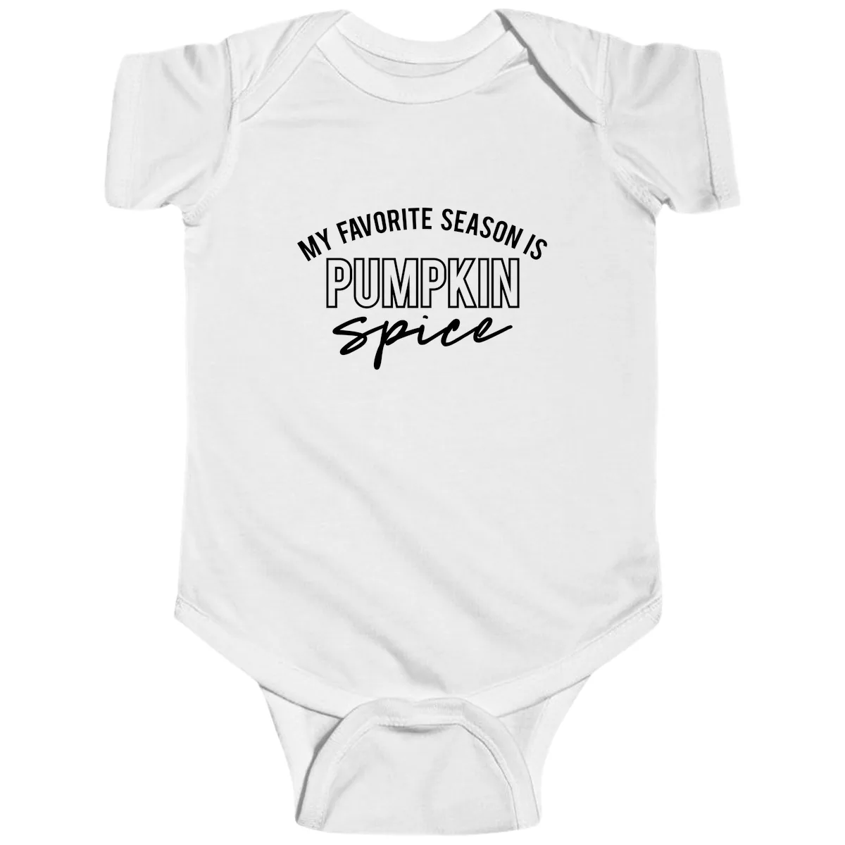My Favorite Season Is Pumpkin Spice Baby Onesie in White