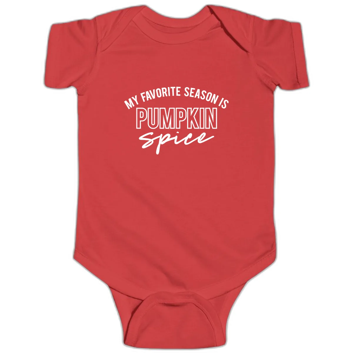 My Favorite Season Is Pumpkin Spice Baby Onesie in Red