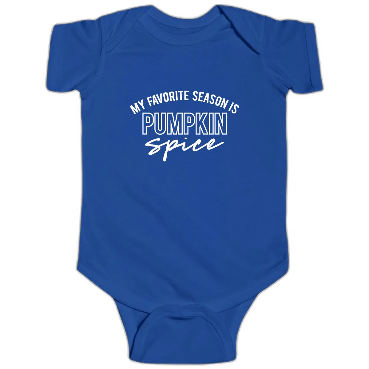 My Favorite Season Is Pumpkin Spice Baby Onesie in Royal