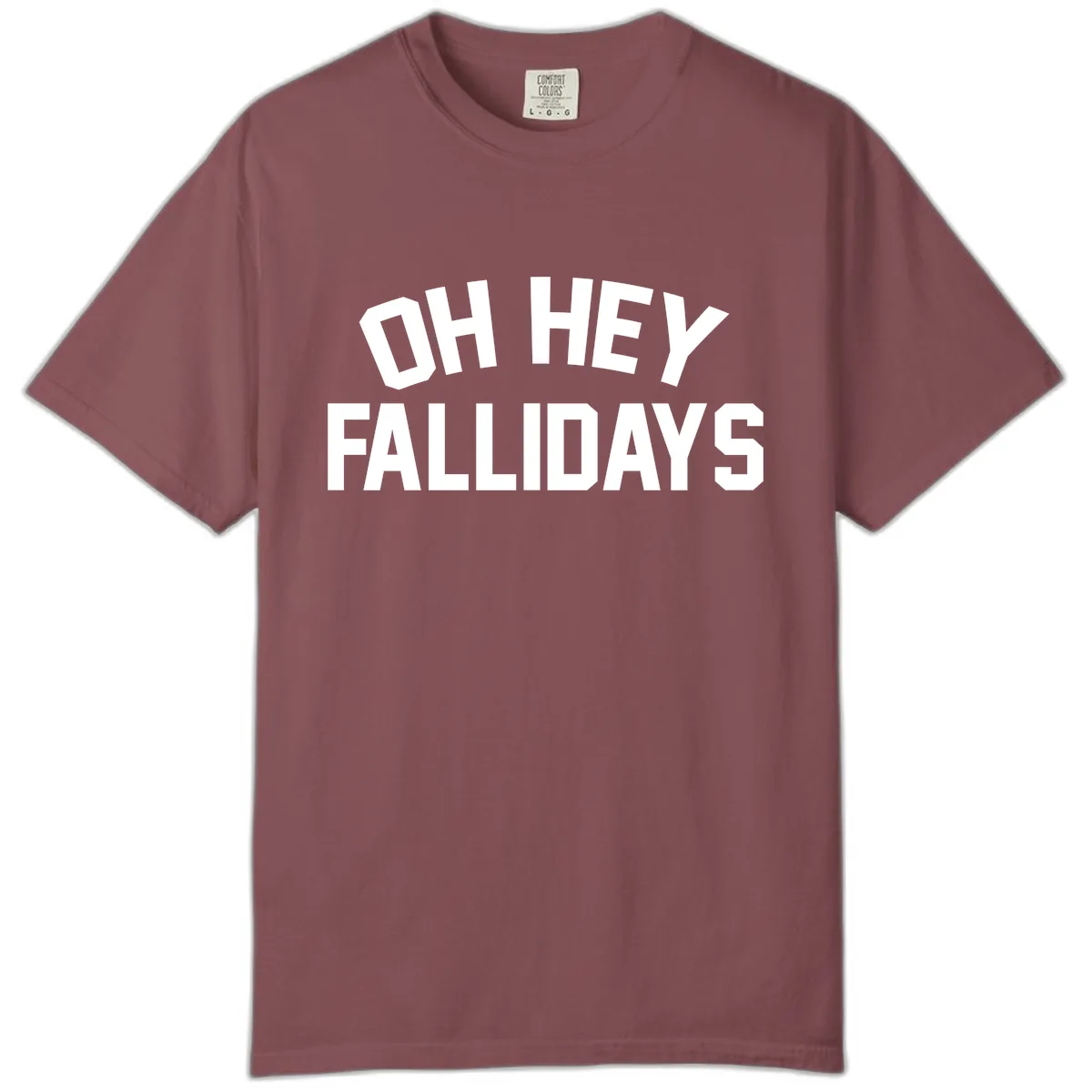 Oh Hey Fallidays Graphic Design Comfort Color in Brick