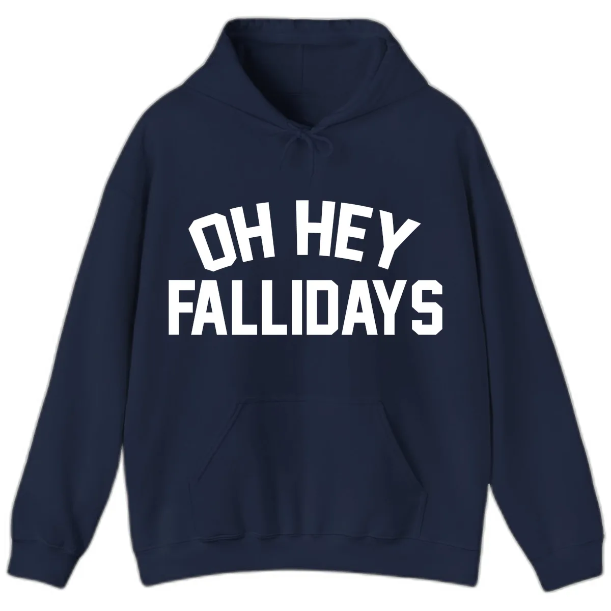 Oh Hey Fallidays Graphic Design Hoodie in Navy