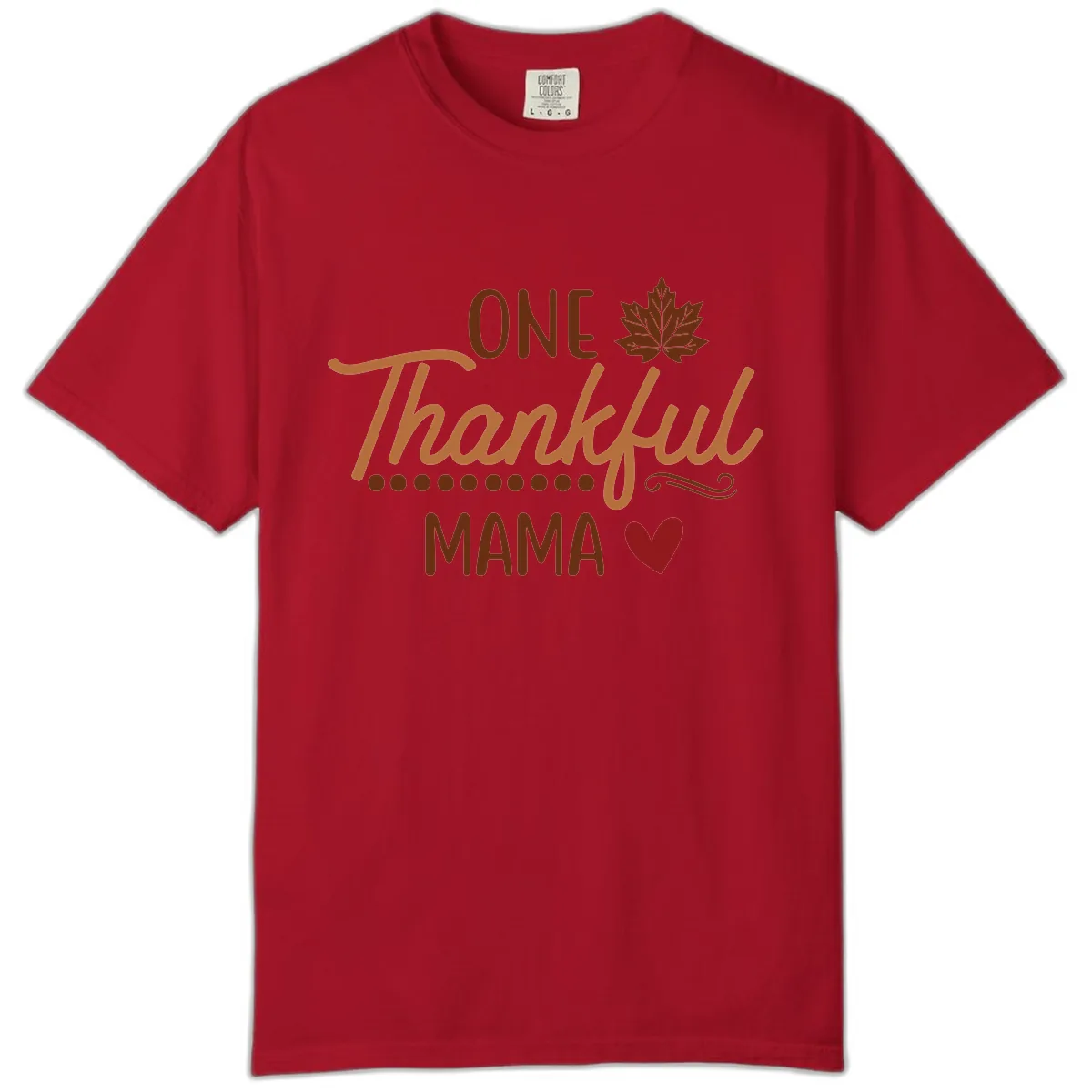 One Thankful Mama Thanksgiving Design Comfort Color in Red