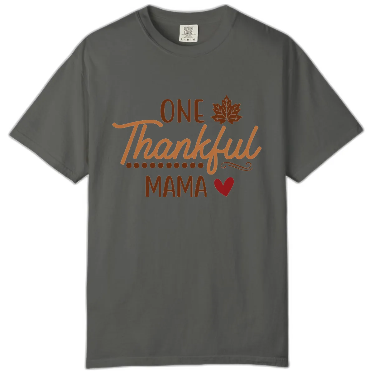 One Thankful Mama Thanksgiving Design Comfort Color in Pepper