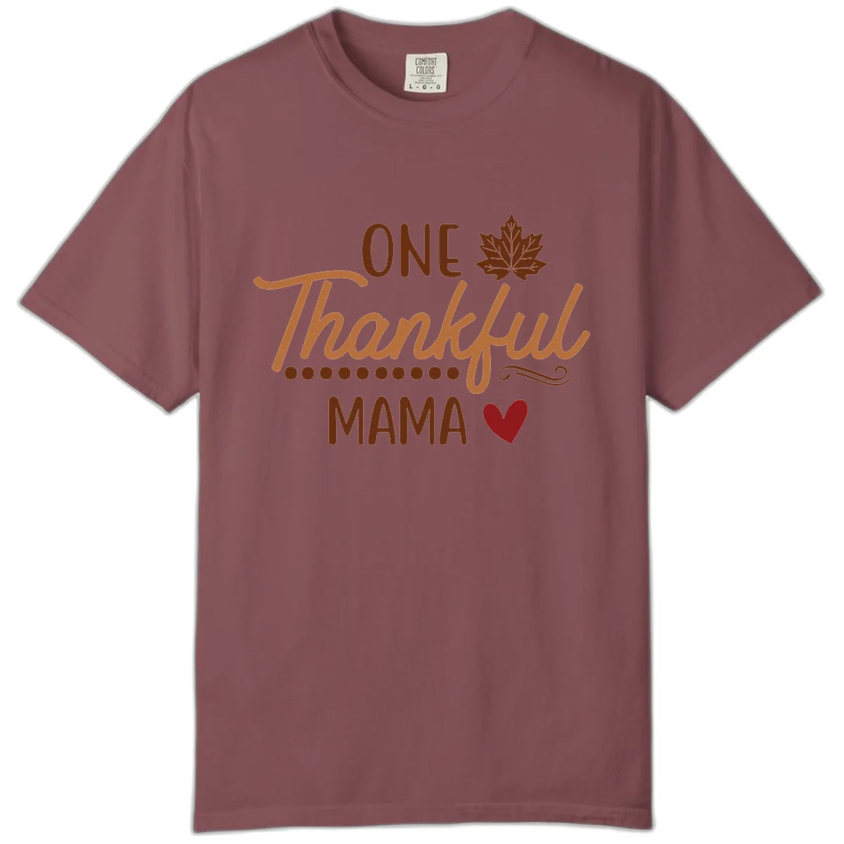 One Thankful Mama Thanksgiving Design Comfort Color in Brick