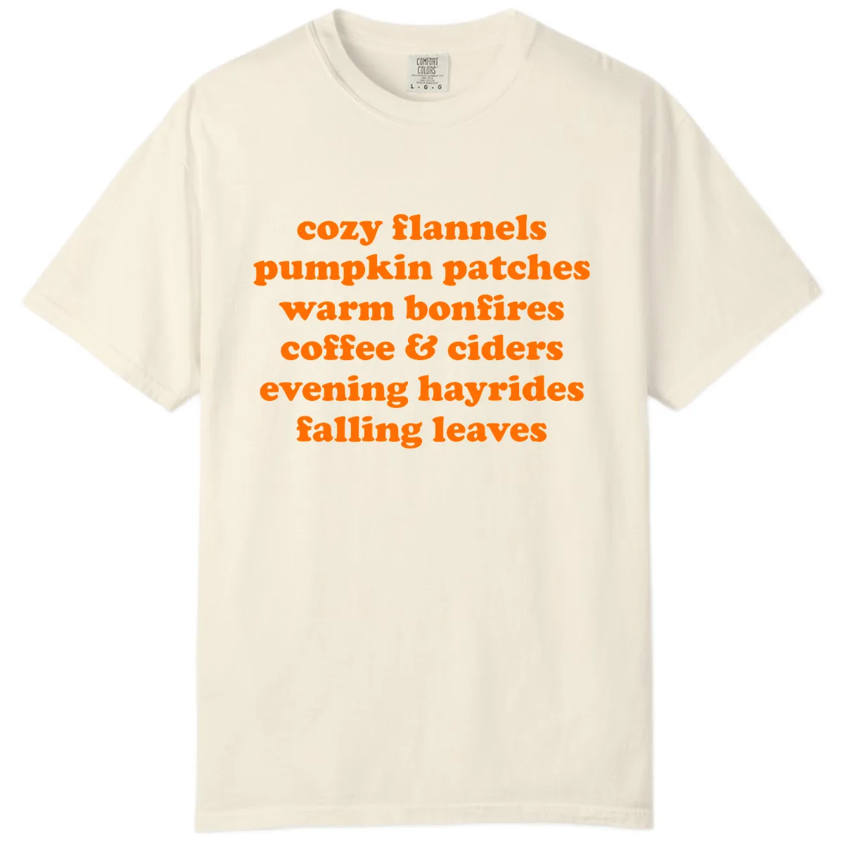 Autumnal Vibes Typography Design Comfort Color in Ivory