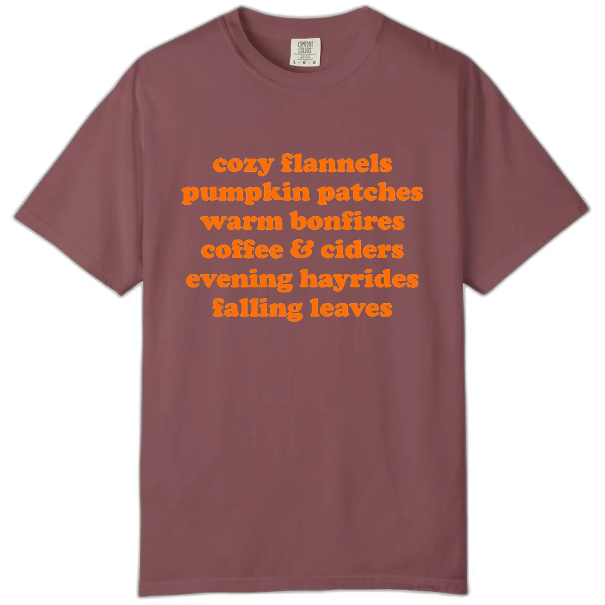 Autumnal Vibes Typography Design Comfort Color in Brick